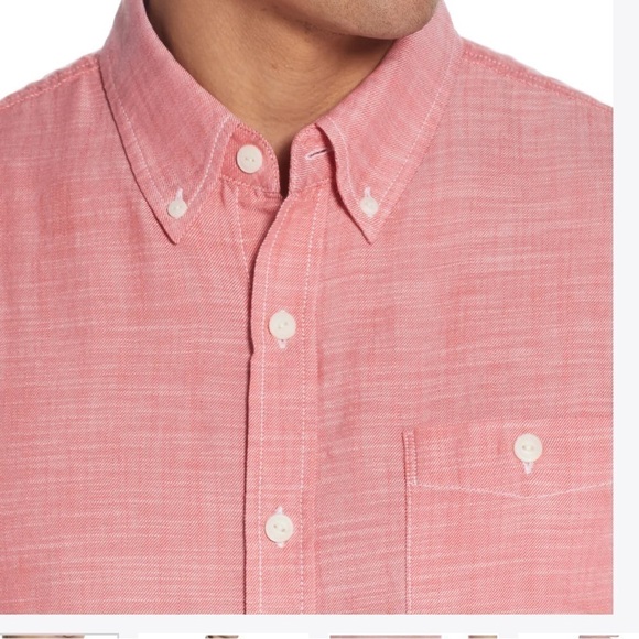 Weatherproof Vintage shirt short sleeves Solid Country Twill Shirt in Cranberry - Picture 4 of 12